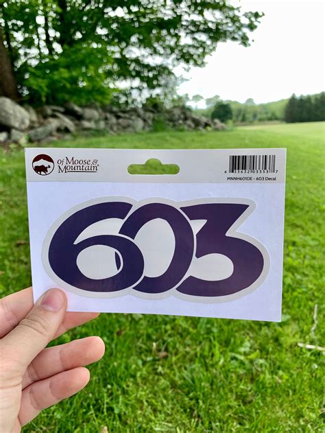 New Hampshire Area Code 603 Stickerdecal Etsy
