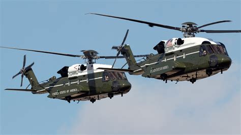 Behold Two Future Marine One Vh 92 Helicopters Flying In Formation