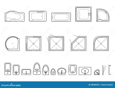 Blueprint Symbols Bath Blueprint Symbols Architecture