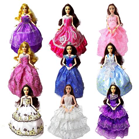 doll wedding dress princess gown handmade for barbie doll for evening party savings and