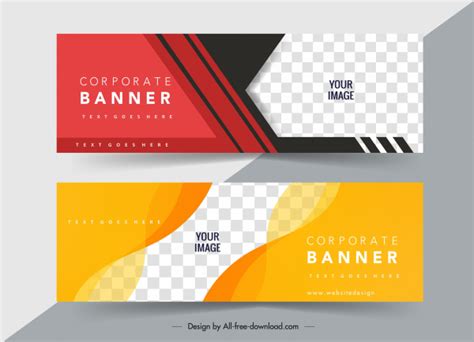Corporate Banner Template Vectors Free Download Graphic Art Designs