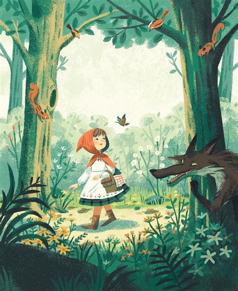 check out this behance project little red riding hood gallery