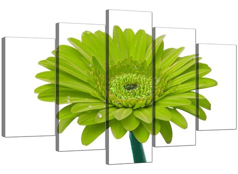 A wide variety of canvas flower oil painting options are available to you, such as subjects, style, and support base. Extra Large Flower Canvas Wall Art Five Part in Lime Green