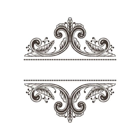 Black And White Damask Border Clip Art 20 Free Cliparts Download