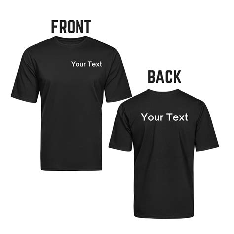 Custom Shirt Front And Back Customized T Shirt Mens Unisex Etsy