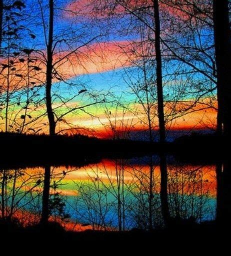 Colorful Reflection Of Sky And Water Beautiful Sunset Pictures