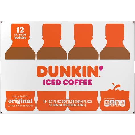 Dunkin Donuts Iced Coffee Original 137 Fluid Ounce