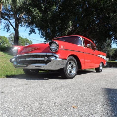 Classic 57 Chevy Belair 2dr Hardtop 4 Speed 327ci V8 Hurst Shifter Dual Exhaust For Sale Photos