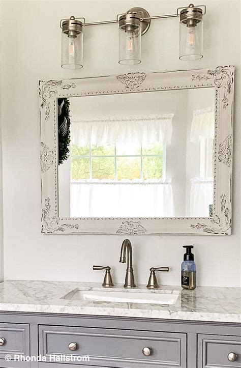 Bathroom Mirror Vanity Mirror Shabby Chic Mirror White With Etsy