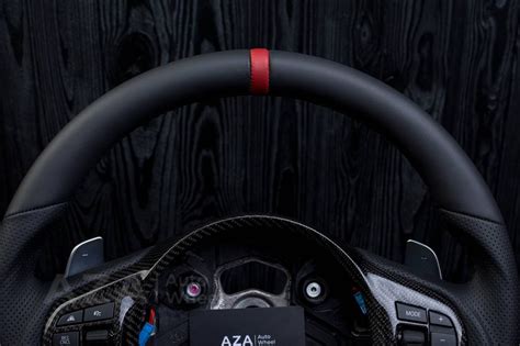 BICストアAkozon Steering Wheel Carbon Fiber Nappa Perforated Leather Fit
