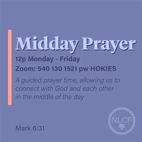 Midday Prayer Time Nlcf
