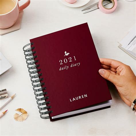 Personalised Classic 2021 Daily Diary By Martha Brook