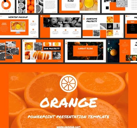 Orange Powerpoint Template 80160 Templatemonster