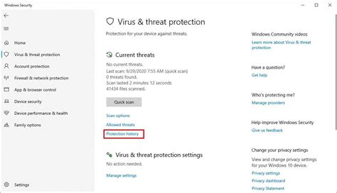 how to view malware history in microsoft defender antivirus on windows 10 windows central