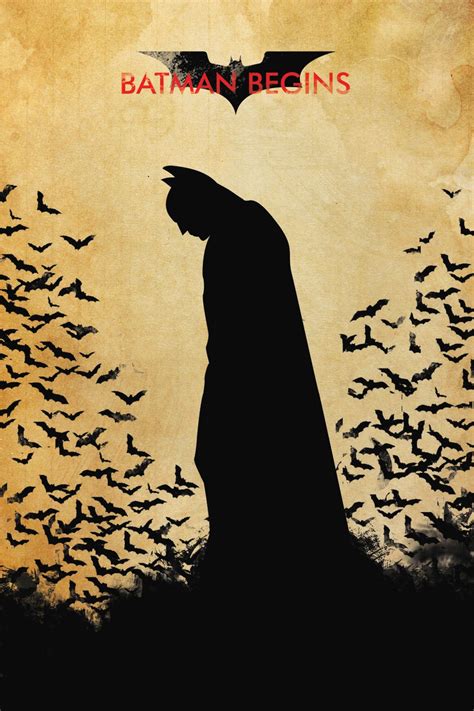 Batman Begins Minimalistic Grange Movie Poster By Haykazkhroyan The