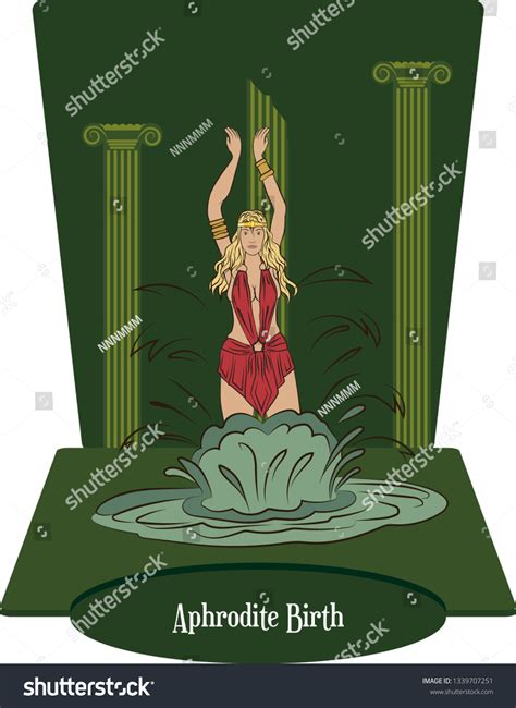 Illustration Vector Isolated Greek Goddess Aphrodite Stock Vector Royalty Free