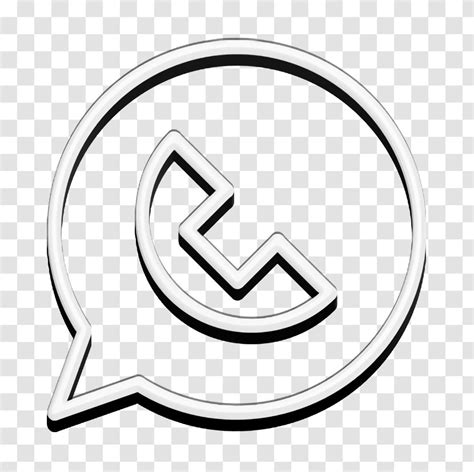 Social Media Icon Whatsapp Blackandwhite Logo Transparent Png