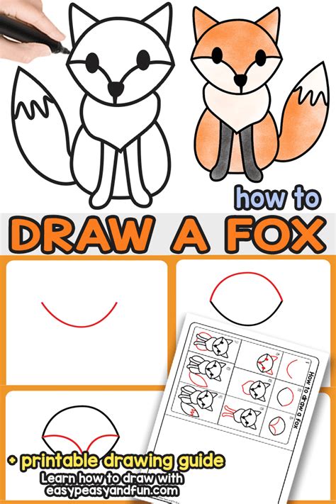 How To Draw A Fox Step By Step Fox Drawing Tutorial Mobitool