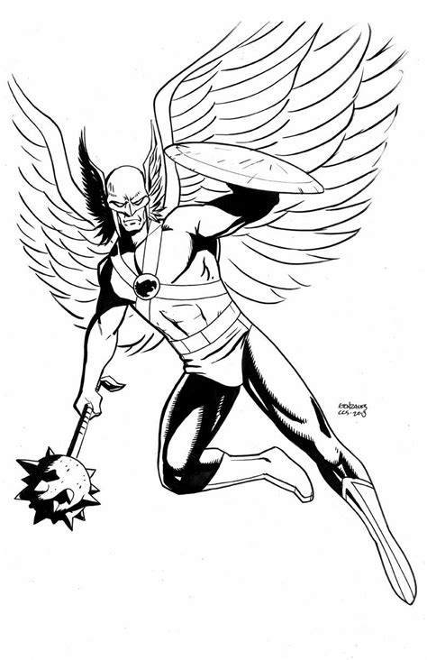 Hawkman By Gene Gonzales Hawkgirl Hawkman Superhero Coloring Pages