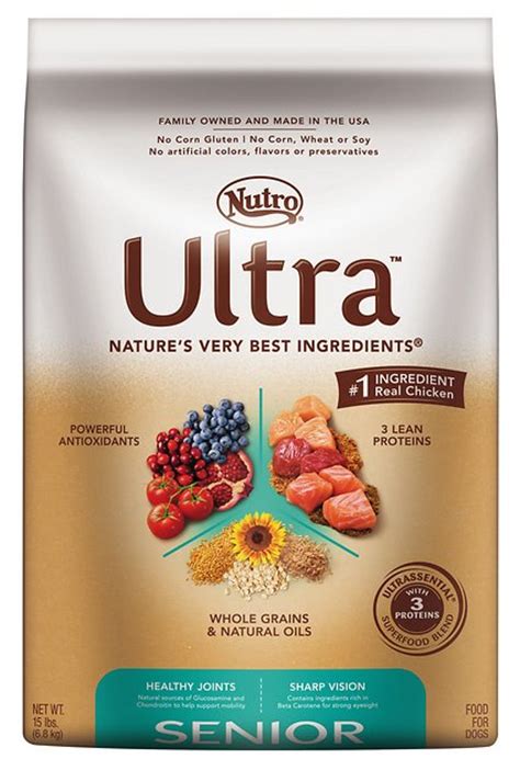 Purina moist & meaty steak Nutro Ultra Senior Dry Dog Food, 15-lb bag - Chewy.com