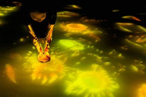 Drawing On The Water Surface Created By The Dance Of Koi And People Infinity Teamlab Poetic