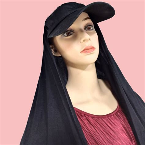 Wholesale Instant Jersey Hijab For Muslim Women With Baseball Cap