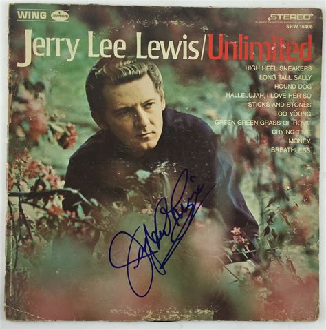 lot detail jerry lee lewis signed unlimited album psa jsa guaranteed