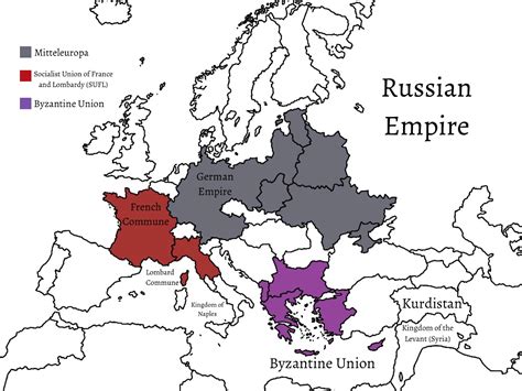 A Map Of Europe If The Central Powers Had Won Ww1 Note That This Isnt