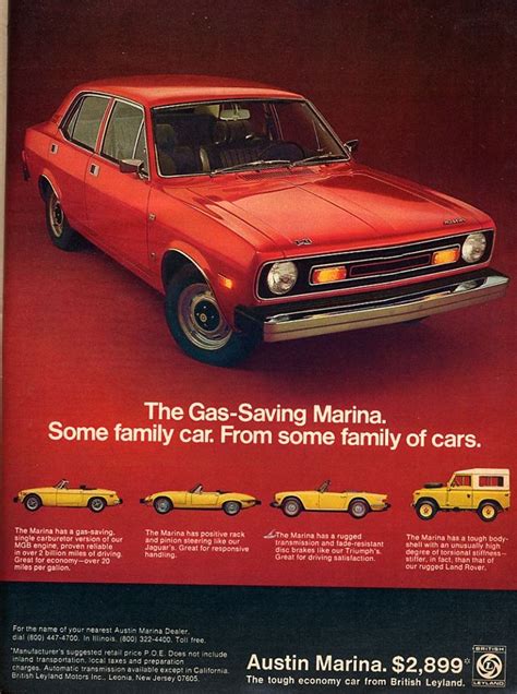 Austin Marina Vintage Car Ads Car Ads British Cars Vintage Car Ads