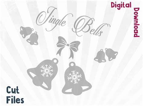 Christmas Jingle Bells Svg File Crafts For Silhouette Etsy