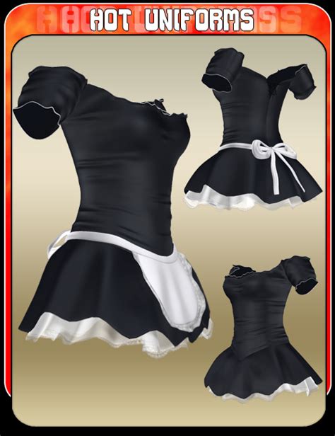 Hot Uniforms Maid Daz 3d