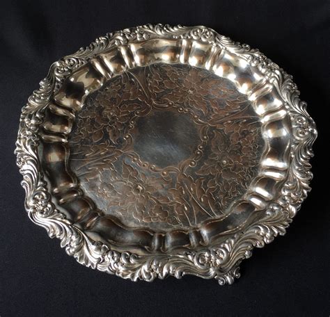 Old Sheffield Plate Tray Elaborately Engraved C 1830 Moorabool