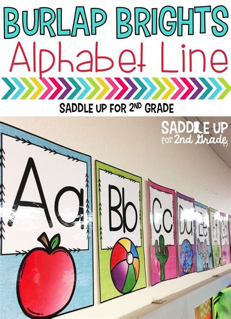 Burlap Bright Alphabet Posters Alphabet Poster Preschool Classroom
