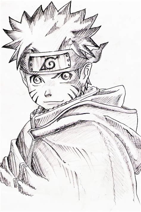 Lembar Mewarnai Sketsa Dan Gambar Ilustrasi Naruto Uzumaki Dzargon