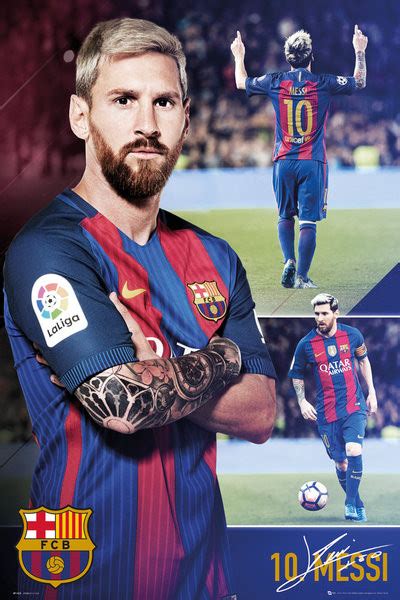 Barcelona Messi Collage 2017 Poster Plakat Kaufen Bei Europosters