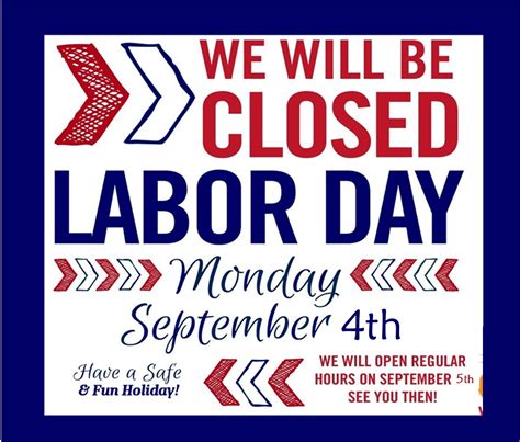 Closed Labor Day September 4 2023 North Brighton Townhomes