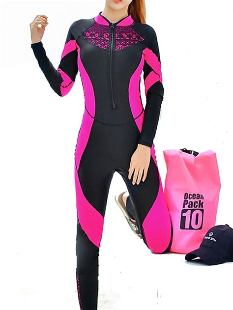 Meiyier Womens Rash Guard Dive Skin Suit Elastane Diving Suit Quick Dry Full Body Front Zip