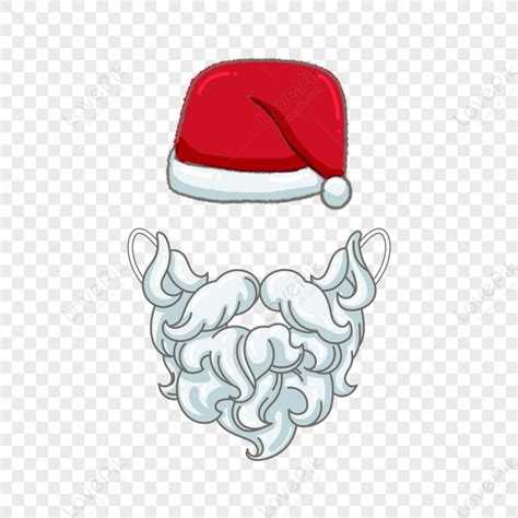 Mask Stereo Santa Beard Png Christmas Hat Png Transparent Background