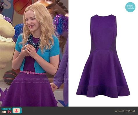 Liv’s Purple Dress And Blue Cropped Cardigan On Liv And Maddie Girls Short Dresses Dresses