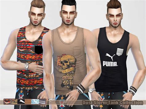 Dust Storm Tank Tops Collectionmale The Sims 4 Catalog