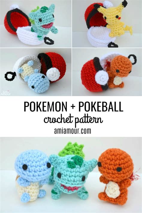 Crochet Pokeball Bag (Drawstring Style) - FREE Pattern - Ami Amour