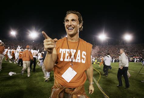 Matthew Mcconaughey Visits Texas Longhorns Practice For The Win
