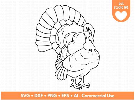 Turkey Silhouettes Svg Cut Files Instant Download Thanksgiving Svg