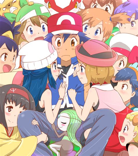 Ash s big harem Pokémon Know Your Meme Hikari Pokemon Haruka Pokemon Iris Pokemon