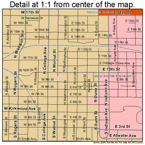 Bloomington Indiana Street Map 1805860