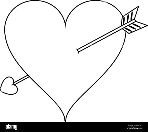 Heart With Bow Arrow Stock Vector Image And Art Alamy