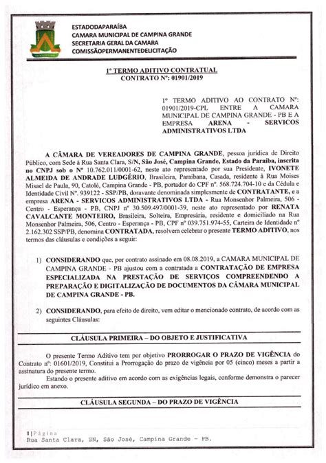 Modelo De Termo Aditivo De Contrato