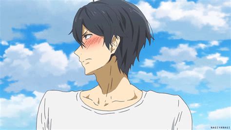Anime Boy Blushing  Meme Image