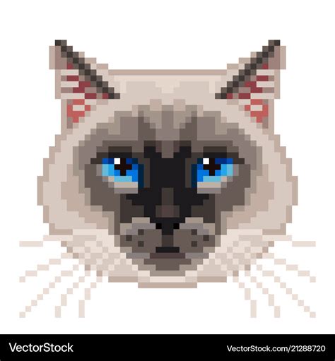 Cat Pixel Art Grid 32x32