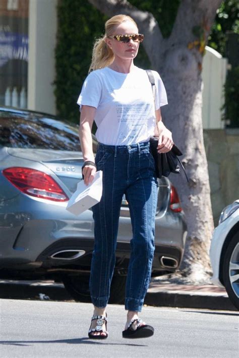 Kate Bosworth In A White T Shirt Leaves Violet Grey Cosmetics In West Hollywood 04172019